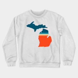 Michigan State Retro Map Crewneck Sweatshirt